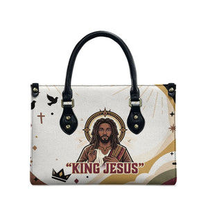 King Jesus African Black Christ Leather Bag Religious Christian Faith Holy Cross Dove Spiritual