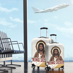 King Jesus African Black Christ Luggage Cover Religious Christian Faith Holy Cross Dove Spiritual