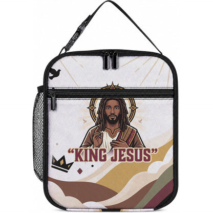 King Jesus African Black Christ Lunch Bag Religious Christian Faith Holy Cross Dove Spiritual