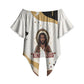 King Jesus African Black Christ Off Shoulder Wrap Waist Top Religious Christian Faith Holy Cross Dove Spiritual