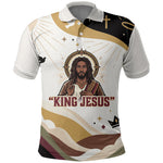 King Jesus African Black Christ Polo Shirt Religious Christian Faith Holy Cross Dove Spiritual