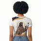 King Jesus African Black Christ Raglan Cropped T shirt Religious Christian Faith Holy Cross Dove Spiritual