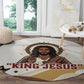 King Jesus African Black Christ Round Carpet Religious Christian Faith Holy Cross Dove Spiritual