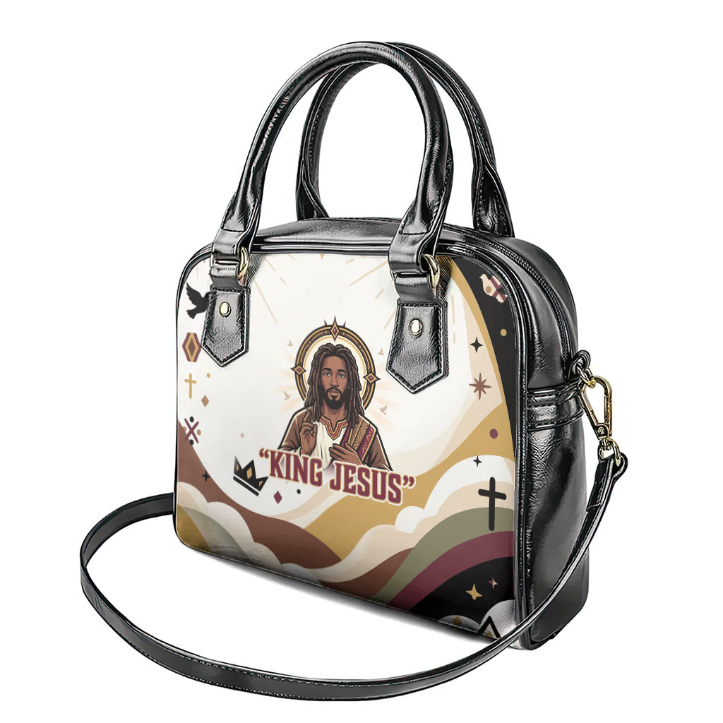 King Jesus African Black Christ Shoulder Handbag Religious Christian Faith Holy Cross Dove Spiritual
