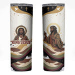 King Jesus African Black Christ Skinny Tumbler Religious Christian Faith Holy Cross Dove Spiritual