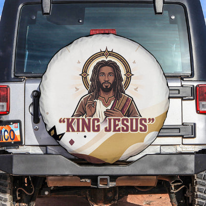 King Jesus African Black Christ Spare Tire Cover Religious Christian Faith Holy Cross Dove Spiritual
