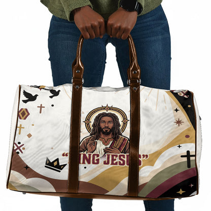 King Jesus African Black Christ Travel Bag Religious Christian Faith Holy Cross Dove Spiritual