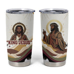 King Jesus African Black Christ Tumbler Cup Religious Christian Faith Holy Cross Dove Spiritual