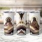 King Jesus African Black Christ Tumbler Cup Religious Christian Faith Holy Cross Dove Spiritual