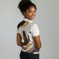 King Jesus African Black Christ Women Polo Shirt Religious Christian Faith Holy Cross Dove Spiritual