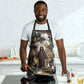 King Of Kings Jesus Is King Lion Of Judah Africa Apron Black Christ Religious Faith Lion Crown Grunge