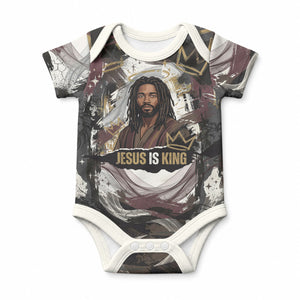 King Of Kings Jesus Is King Lion Of Judah Africa Baby Onesie Black Christ Religious Faith Lion Crown Grunge