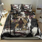 King Of Kings Jesus Is King Lion Of Judah Africa Bedding Set Black Christ Religious Faith Lion Crown Grunge