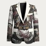 King Of Kings Jesus Is King Lion Of Judah Africa Blazer Black Christ Religious Faith Lion Crown Grunge