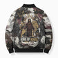 King Of Kings Jesus Is King Lion Of Judah Africa Bomber Puffer Jacket Black Christ Religious Faith Lion Crown Grunge