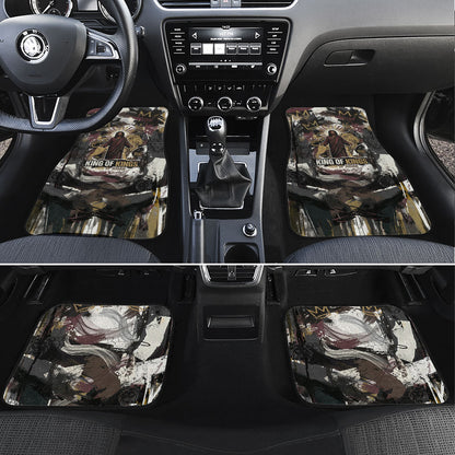 King Of Kings Jesus Is King Lion Of Judah Africa Car Mats Black Christ Religious Faith Lion Crown Grunge