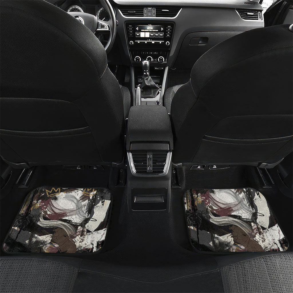 King Of Kings Jesus Is King Lion Of Judah Africa Car Mats Black Christ Religious Faith Lion Crown Grunge