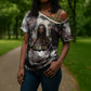 King Of Kings Jesus Is King Lion Of Judah Africa Cross Shoulder Shirt Black Christ Religious Faith Lion Crown Grunge