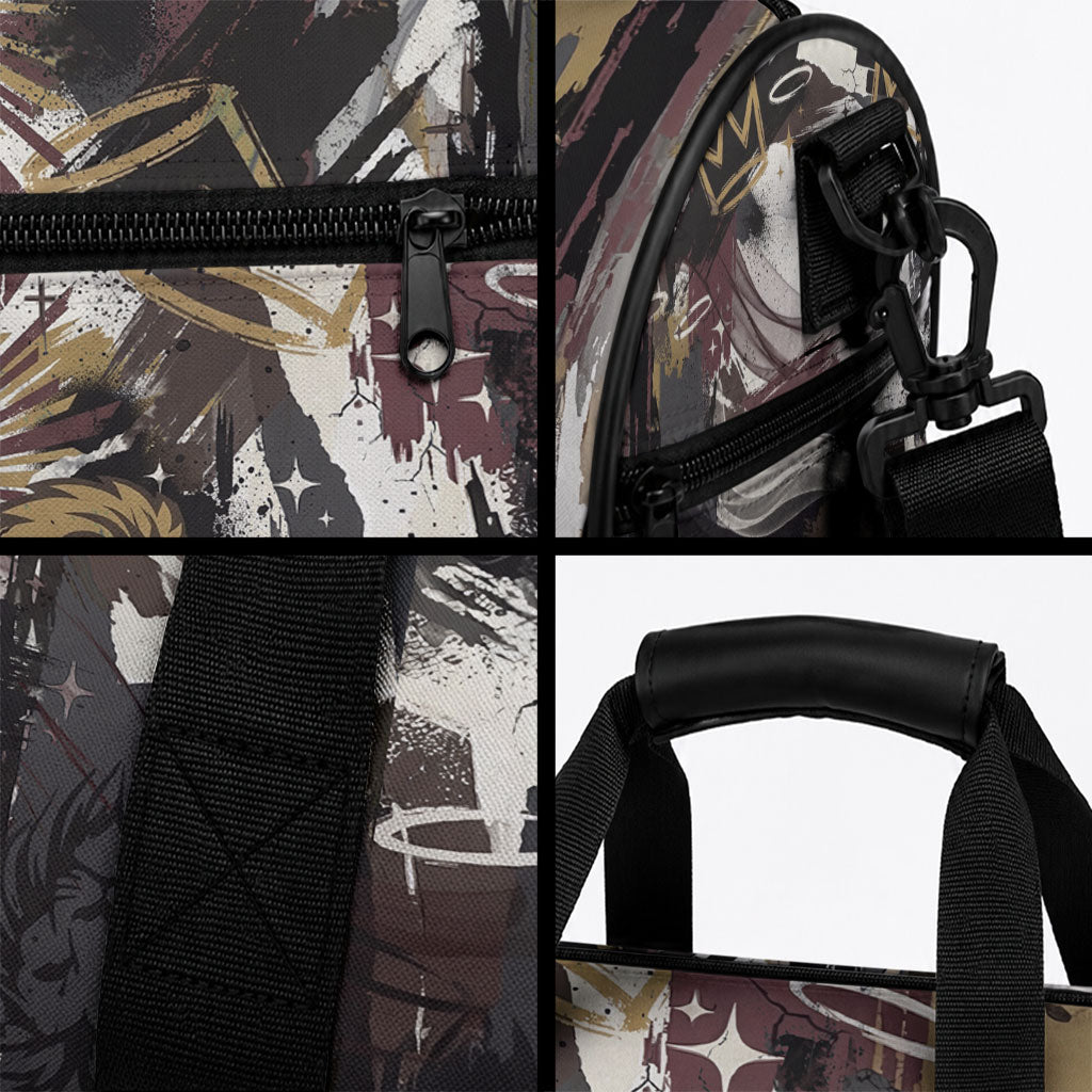 King Of Kings Jesus Is King Lion Of Judah Africa Duffle Bag Black Christ Religious Faith Lion Crown Grunge