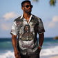 King Of Kings Jesus Is King Lion Of Judah Africa Hawaiian Shirt Black Christ Religious Faith Lion Crown Grunge