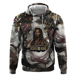 King Of Kings Jesus Is King Lion Of Judah Africa Hoodie Black Christ Religious Faith Lion Crown Grunge