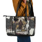 King Of Kings Jesus Is King Lion Of Judah Africa Leather Tote Bag Black Christ Religious Faith Lion Crown Grunge