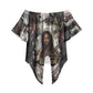 King Of Kings Jesus Is King Lion Of Judah Africa Off Shoulder Wrap Waist Top Black Christ Religious Faith Lion Crown Grunge