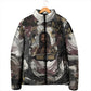 King Of Kings Jesus Is King Lion Of Judah Africa Padded Jacket Black Christ Religious Faith Lion Crown Grunge
