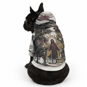 King Of Kings Jesus Is King Lion Of Judah Africa Pet Hoodie Black Christ Religious Faith Lion Crown Grunge