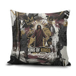 King Of Kings Jesus Is King Lion Of Judah Africa Pillow Cover Black Christ Religious Faith Lion Crown Grunge