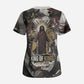 King Of Kings Jesus Is King Lion Of Judah Africa Scrub Top Black Christ Religious Faith Lion Crown Grunge