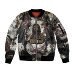 King Of Kings Jesus Is King Lion Of Judah Africa Sleeve Zip Bomber Jacket Black Christ Religious Faith Lion Crown Grunge
