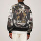 King Of Kings Jesus Is King Lion Of Judah Africa Sleeve Zip Bomber Jacket Black Christ Religious Faith Lion Crown Grunge