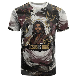 King Of Kings Jesus Is King Lion Of Judah Africa T shirt Black Christ Religious Faith Lion Crown Grunge