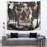 King Of Kings Jesus Is King Lion Of Judah Africa Tapestry Black Christ Religious Faith Lion Crown Grunge