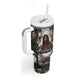 King Of Kings Jesus Is King Lion Of Judah Africa Tumbler With Handle Black Christ Religious Faith Lion Crown Grunge