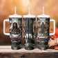 King Of Kings Jesus Is King Lion Of Judah Africa Tumbler With Handle Black Christ Religious Faith Lion Crown Grunge