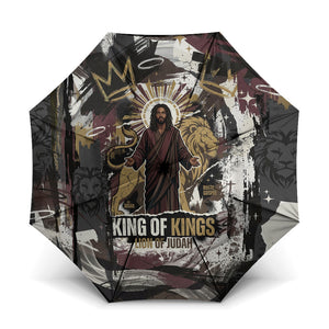 King Of Kings Jesus Is King Lion Of Judah Africa Umbrella Black Christ Religious Faith Lion Crown Grunge