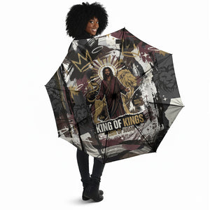 King Of Kings Jesus Is King Lion Of Judah Africa Umbrella Black Christ Religious Faith Lion Crown Grunge