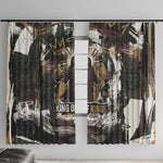 King Of Kings Jesus Is King Lion Of Judah Africa Window Curtain Black Christ Religious Faith Lion Crown Grunge