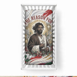 King Jesus Black Christmas Baby Bed Cover Religious Christian Faith Nativity Poinsettia