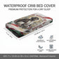 King Jesus Black Christmas Baby Bed Cover Religious Christian Faith Nativity Poinsettia