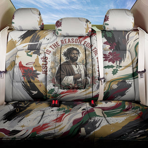 King Jesus Black Christmas Back Car Seat Cover Religious Christian Faith Nativity Poinsettia