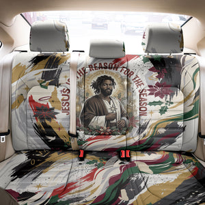 King Jesus Black Christmas Back Car Seat Cover Religious Christian Faith Nativity Poinsettia