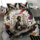 King Jesus Black Christmas Bedding Set Religious Christian Faith Nativity Poinsettia