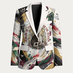 King Jesus Black Christmas Blazer Religious Christian Faith Nativity Poinsettia
