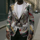 King Jesus Black Christmas Blazer Religious Christian Faith Nativity Poinsettia