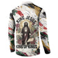 King Jesus Black Christmas Button Sweatshirt Religious Christian Faith Nativity Poinsettia