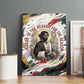 King Jesus Black Christmas Canvas Wall Art Religious Christian Faith Nativity Poinsettia