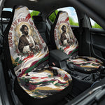 King Jesus Black Christmas Car Seat Cover Religious Christian Faith Nativity Poinsettia
